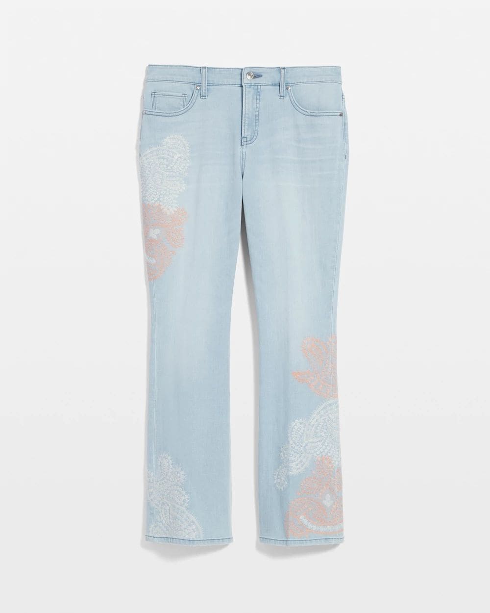 ぴ*ー様 SIMPLY COMPLICATED GIRLFRIEND FLARE Girlfriend Fray Hem Kick Flare Jeans | Chico's